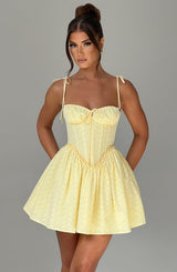 Phoebe Mini Dress - Lemon Dress XS Babyboo Fashion Premium Exclusive Design