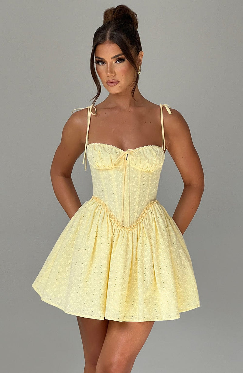 Phoebe Mini Dress - Lemon Dress XS Babyboo Fashion Premium Exclusive Design