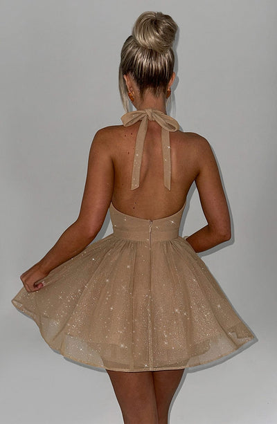 Pippa Mini Dress - Gold Sparkle Babyboo Fashion Pippa Mini Dress - Gold Sparkle Babyboo Fashion