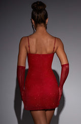 Pixie Glove - Red Sparkle Accessories Babyboo Fashion Premium Exclusive Design