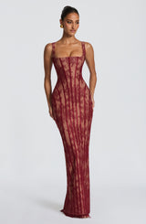 Polina Maxi Dress - Burgundy Dress XS Babyboo Fashion Premium Exclusive Design