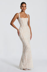 Polina Maxi Dress - Ivory Dress Babyboo Fashion Premium Exclusive Design