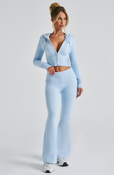Portia Knit Pants - Baby Blue Babyboo Fashion Portia Knit Pants - Baby Blue Babyboo Fashion