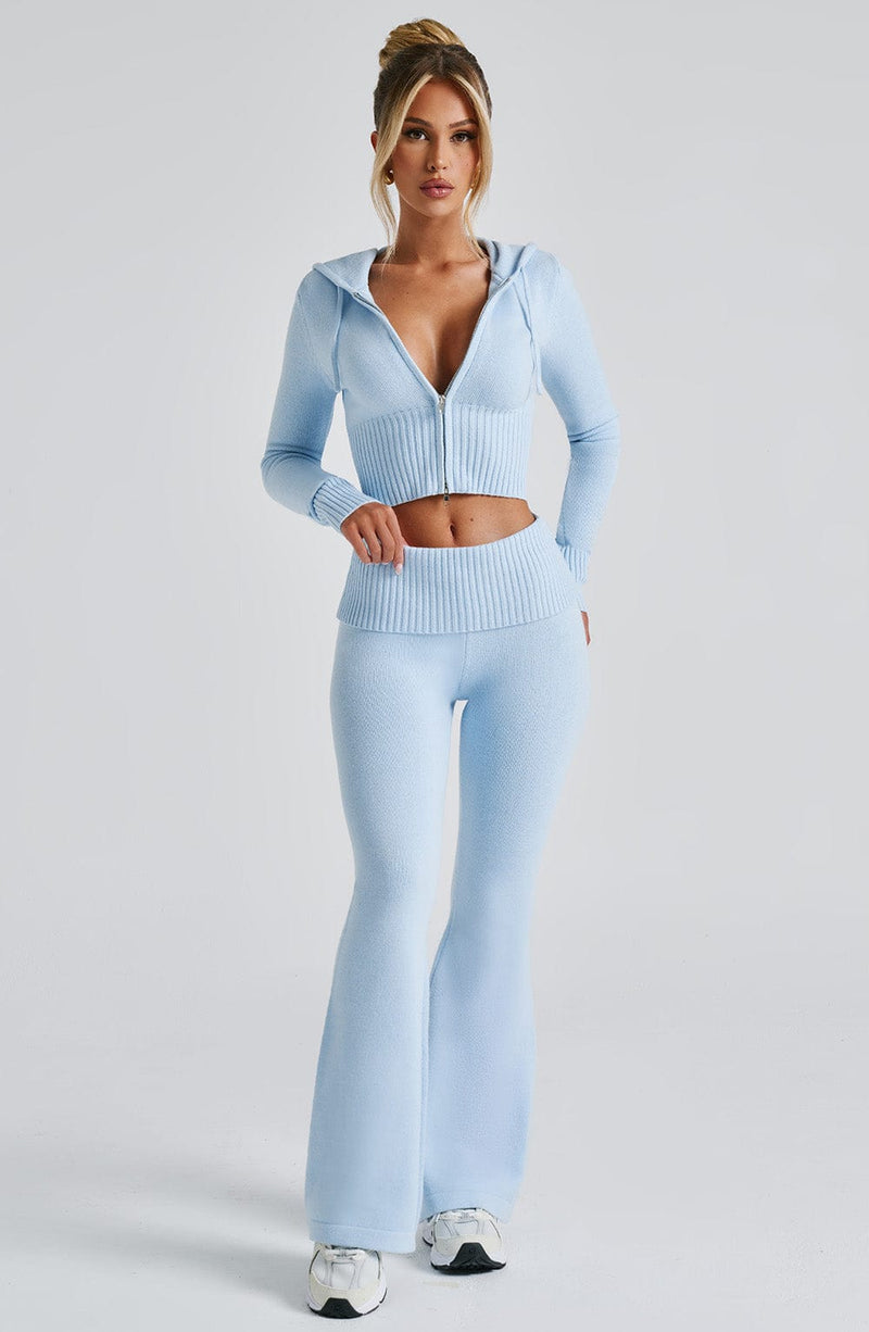Portia Knit Pants Baby Blue – Babyboo Fashion - Main Image