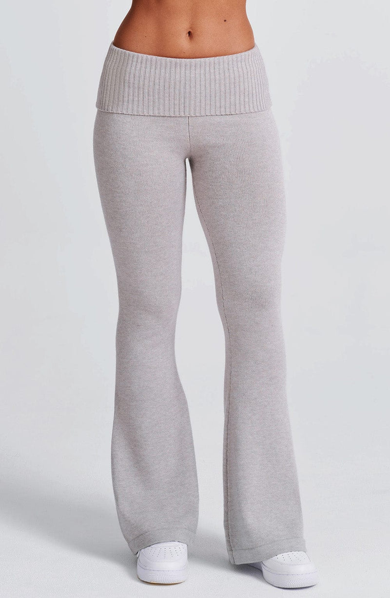 Portia Knit Pants - Light Grey Marl Pants Babyboo Fashion Premium Exclusive Design