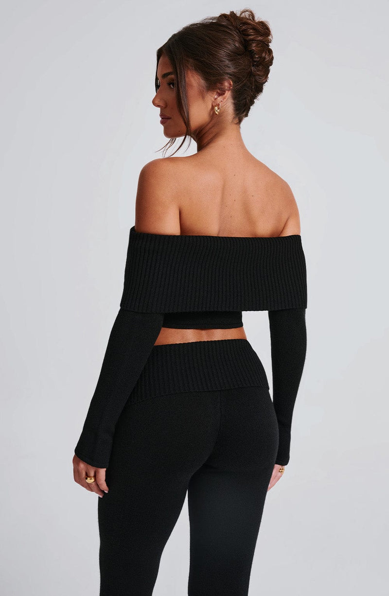 Portia Knit Top - Black Tops Babyboo Fashion Premium Exclusive Design