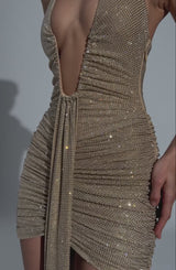 Rosetta Mini Dress - Gold Sparkle