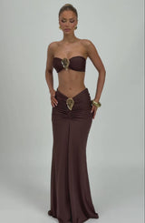 Sonny Maxi Skirt - Plum Brown