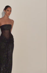 Paula Maxi Dress - Black Sparkle