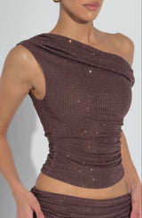 Aveda Top - Plum Brown