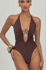 Joni Swimsuit - Plum Brown