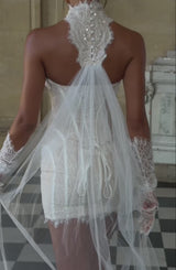 Ellie Lace Neck Veil - Ivory
