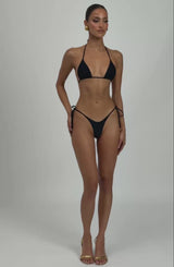 Suki Triangle Bikini Top - Black