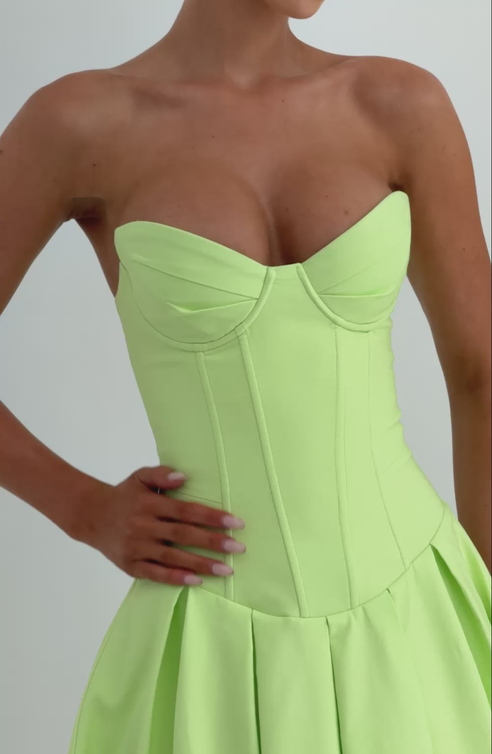 Salma Midi Dress - Lime by Babyboo Fashion