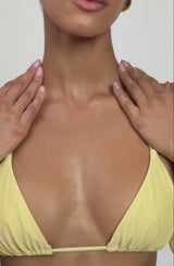 Suki Triangle Bikini Top - Lemon