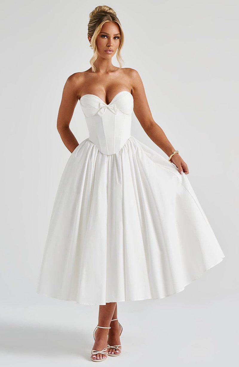 Prim Midi Dress - Ivory | Elegant Midi Dress | Babyboo Fashion Prim Midi Dress - Ivory | Elegant Midi Dress | Babyboo Fashion