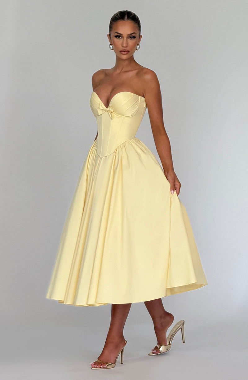 Prim Midi Dress - Lemon Prim Midi Dress - Lemon