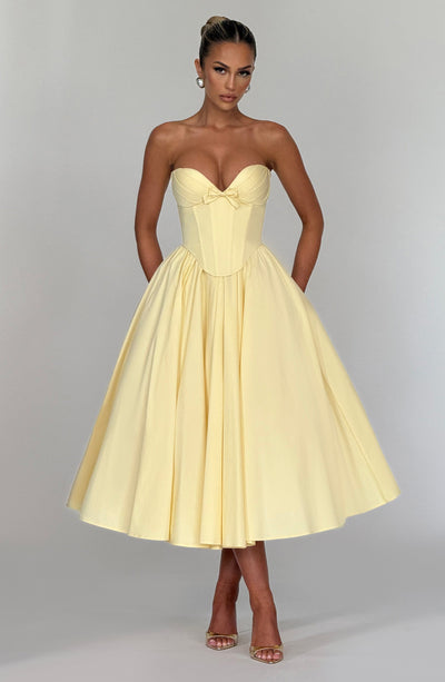 Prim Midi Dress - Lemon Prim Midi Dress - Lemon