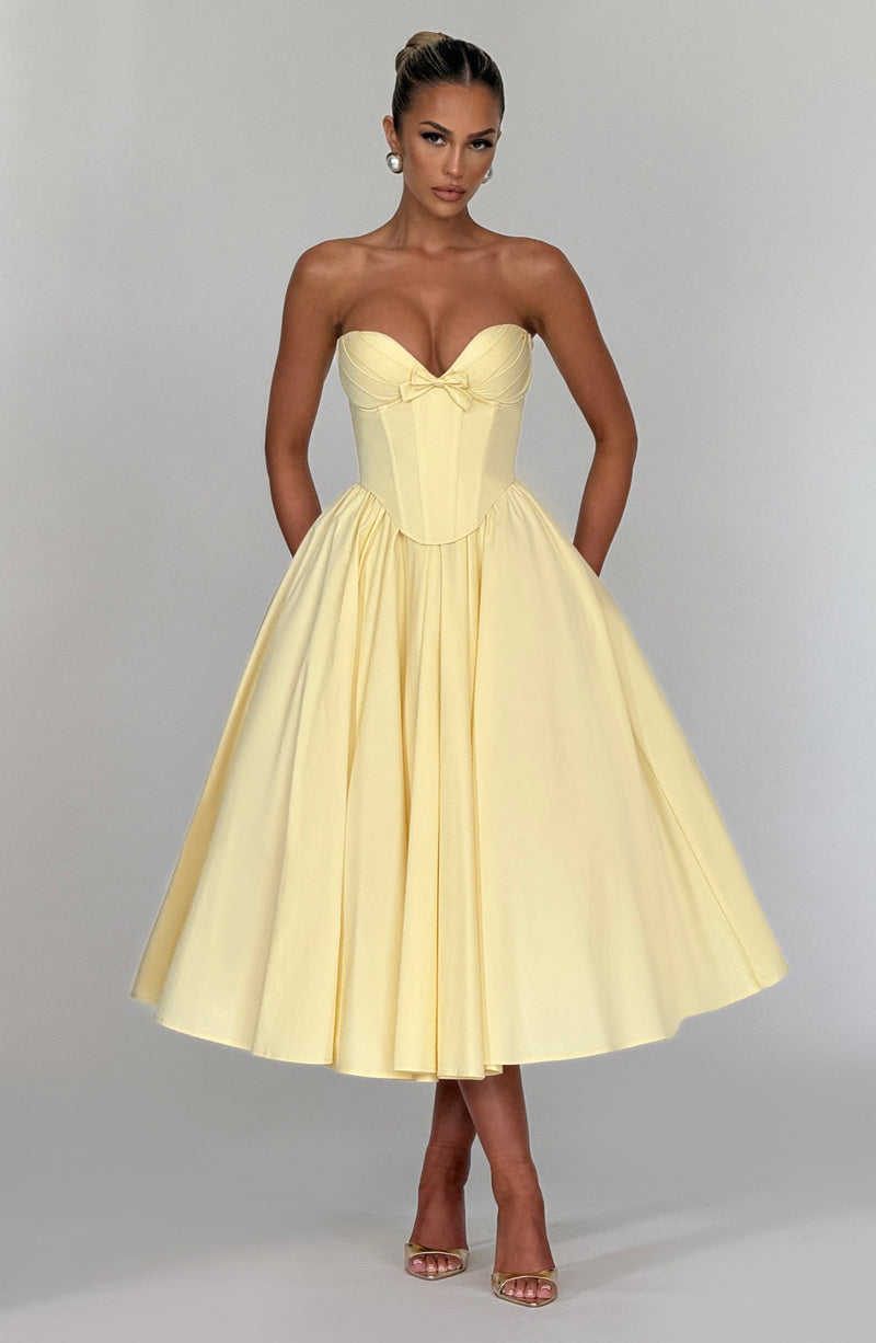 Prim Midi Dress - Lemon Prim Midi Dress - Lemon