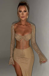 Priscilla Top - Gold Sparkle Tops Babyboo Fashion Premium Exclusive Design