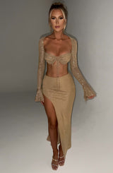 Priscilla Top - Gold Sparkle Tops XS Babyboo Fashion Premium Exclusive Design