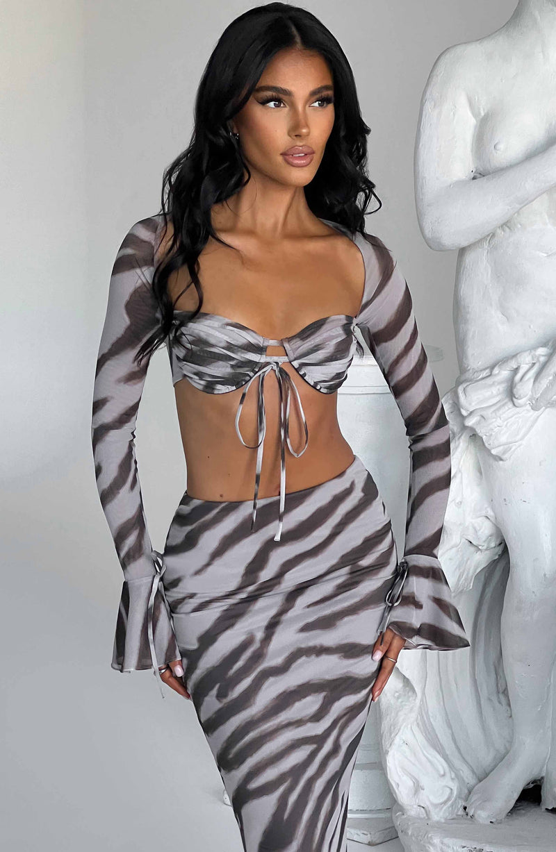 Priscilla Top - Zebra Print Tops XS Babyboo Fashion Premium Exclusive Design
