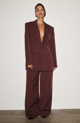 Reece Blazer - Burgundy Pinstripe Jacket Babyboo Fashion Premium Exclusive Design
