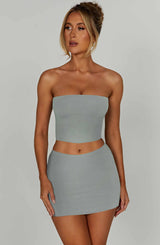 Rein Mini Skirt - Steel Skirt Babyboo Fashion Premium Exclusive Design