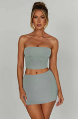 Rein Mini Skirt - Steel Skirt XS Babyboo Fashion Premium Exclusive Design