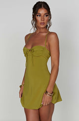 Renee Mini Dress - Green Dress Babyboo Fashion Premium Exclusive Design