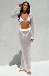 Riella Maxi Skirt - White Skirt Babyboo Fashion Premium Exclusive Design