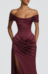 Riona Gown - Cherry Lacquer Dress Babyboo Fashion Premium Exclusive Design