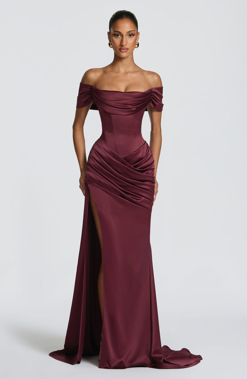 riona maxi dress Babyboo Gown in Cherry Lacquer Size XL Options:White size 8 Choose App Long Sleeve Dresses With Fully lined