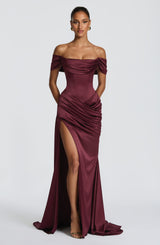 Riona Gown - Cherry Lacquer Dress Babyboo Fashion Premium Exclusive Design