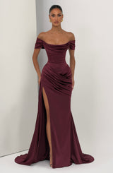 Riona Gown - Cherry Lacquer Dress Babyboo Fashion Premium Exclusive Design