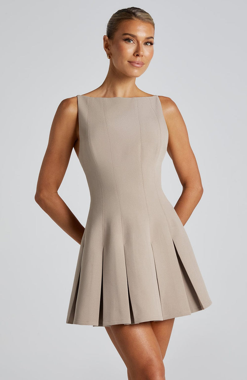 taupe dresses Rory Mini Dress - Taupe | Elegant Mini Dress