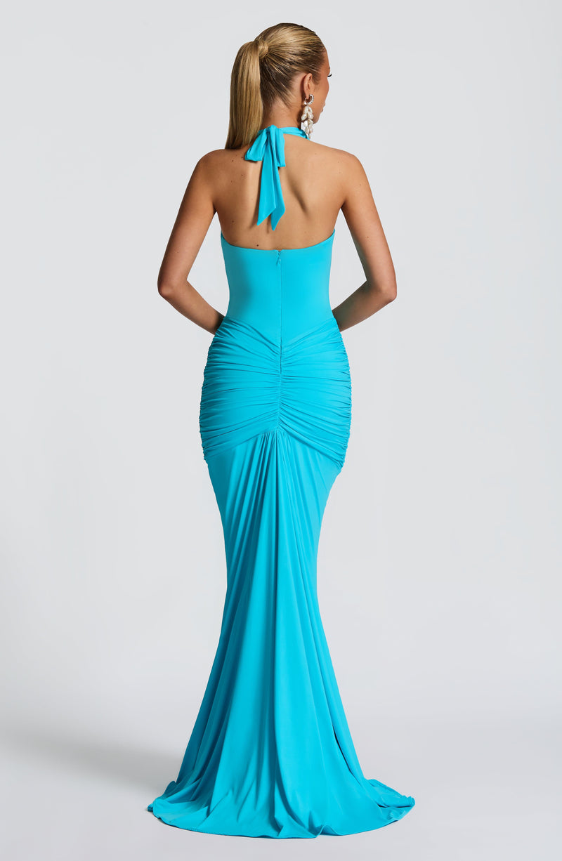 Rosetta Maxi Dress - Aqua by Babyboo Fashion | Stylish Blue Maxi Dress Rosetta Maxi Dress - Aqua by Babyboo Fashion | Stylish Blue Maxi Dress
