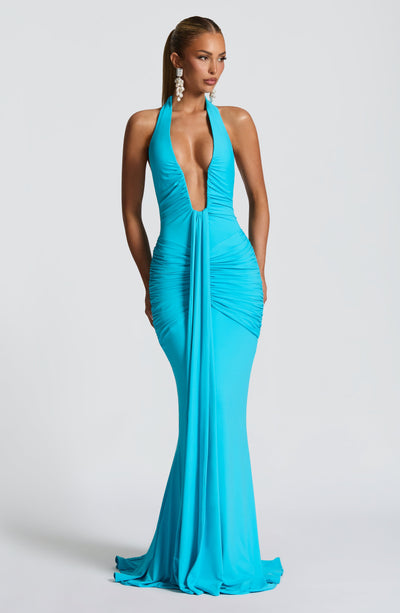 Rosetta Maxi Dress - Aqua by Babyboo Fashion | Stylish Blue Maxi Dress Rosetta Maxi Dress - Aqua by Babyboo Fashion | Stylish Blue Maxi Dress