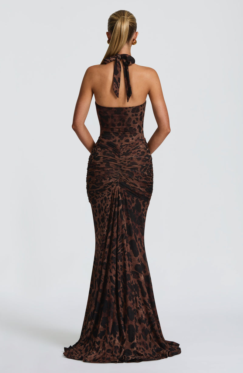 Rosetta Maxi Dress - Leopard Print Babyboo Fashion Rosetta Maxi Dress - Leopard Print Babyboo Fashion