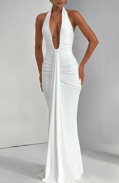 Rosetta Maxi Dress - White | White Maxi Dress from Babyboo Fashion Rosetta Maxi Dress - White | White Maxi Dress from Babyboo Fashion
