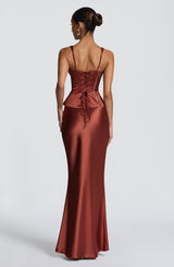 Rowan Corset - Rust Tops Babyboo Fashion Premium Exclusive Design