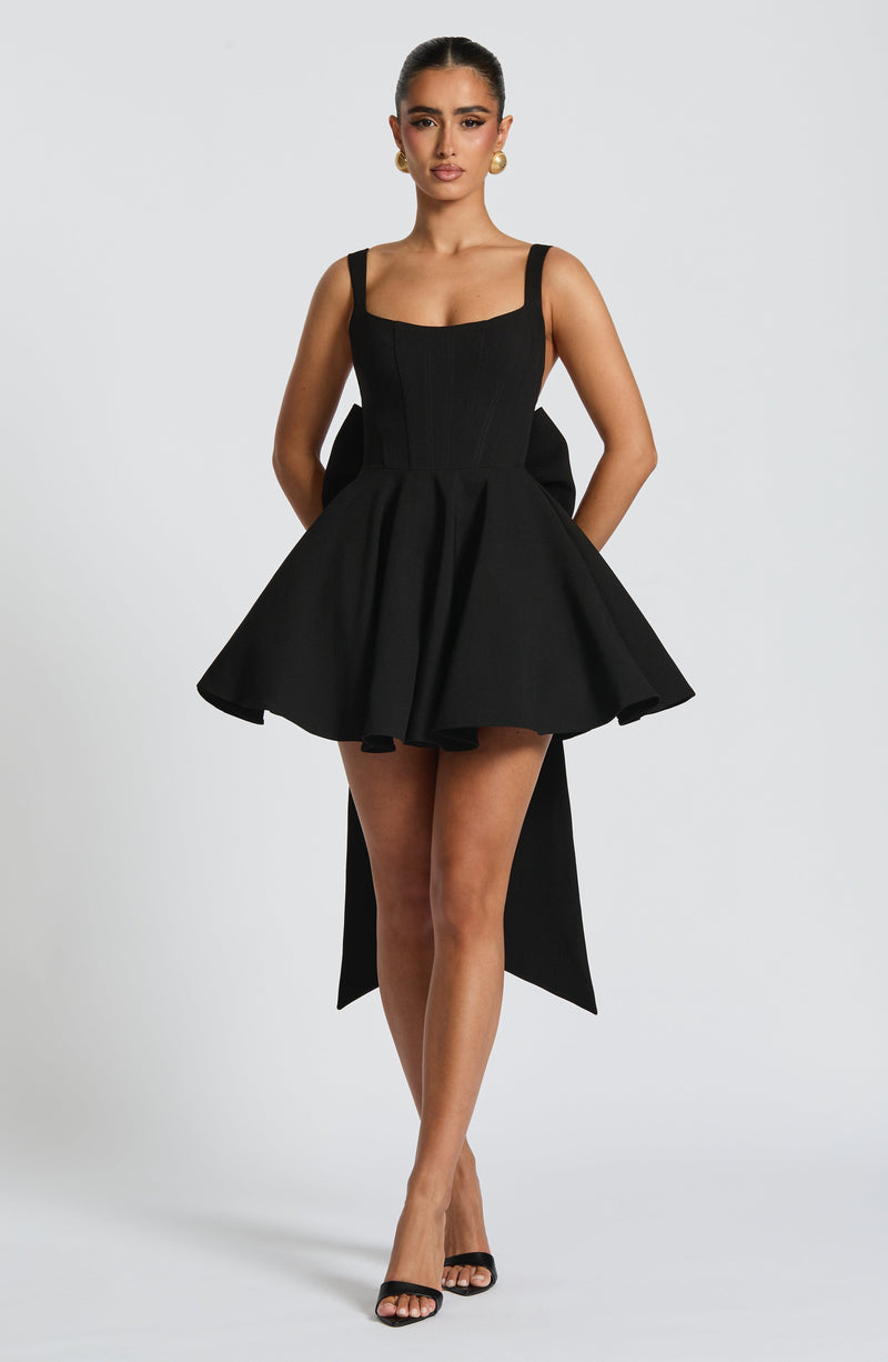 Rue Mini Dress - Elegant Black Mini Dress at Babyboo Fashion Rue Mini Dress - Elegant Black Mini Dress at Babyboo Fashion
