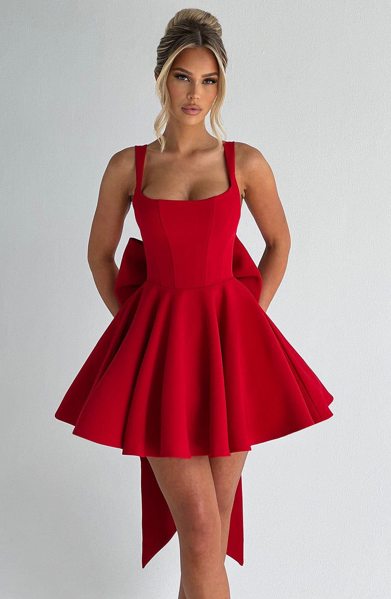 Rue Mini Dress - Red | Luxury Mini Dress | Babyboo Fashion Rue Mini Dress - Red | Luxury Mini Dress | Babyboo Fashion