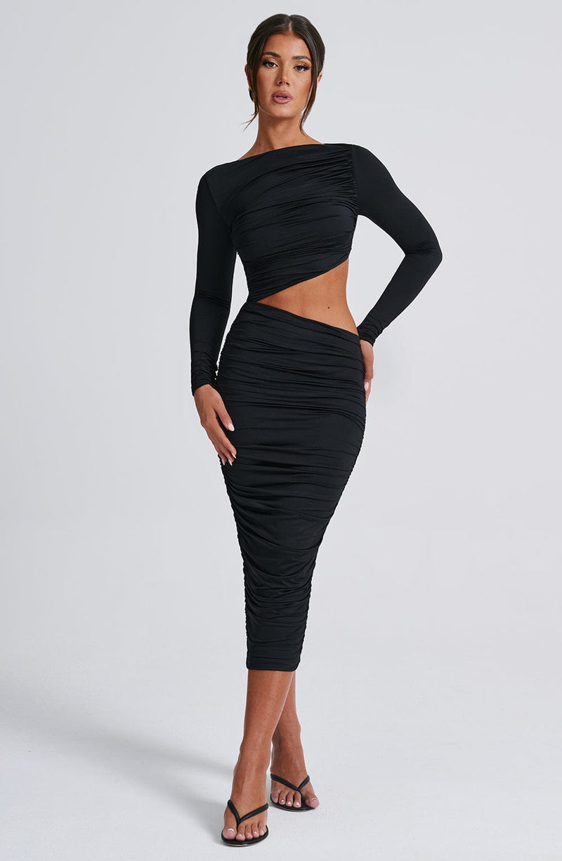 Rylee Midi Dress - Black Dress Babyboo Fashion Premium Exclusive Design