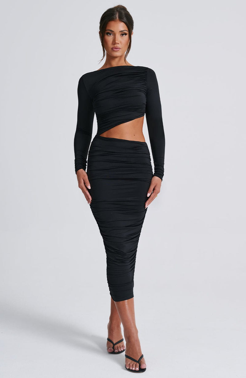 Rylee Midi Dress - Black Dress Babyboo Fashion Premium Exclusive Design