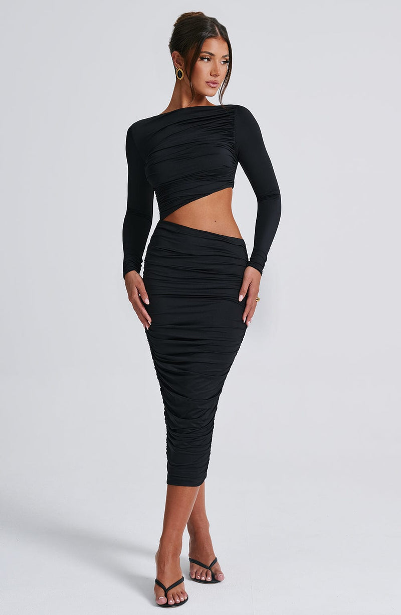 Rylee Midi Dress - Black Dress XS Babyboo Fashion Premium Exclusive Design
