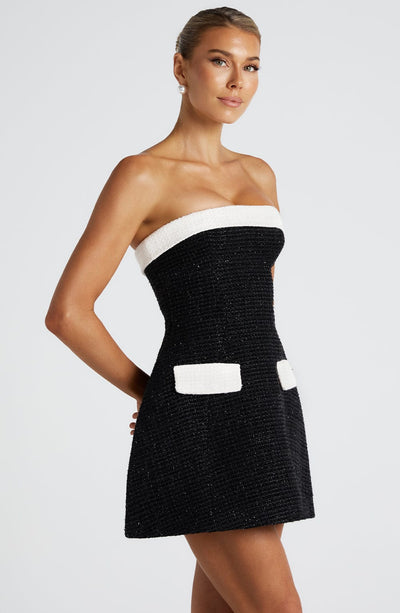 Sabine Mini Dress - Black/White | Mini Dress | Babyboo Fashion Sabine Mini Dress - Black/White | Mini Dress | Babyboo Fashion
