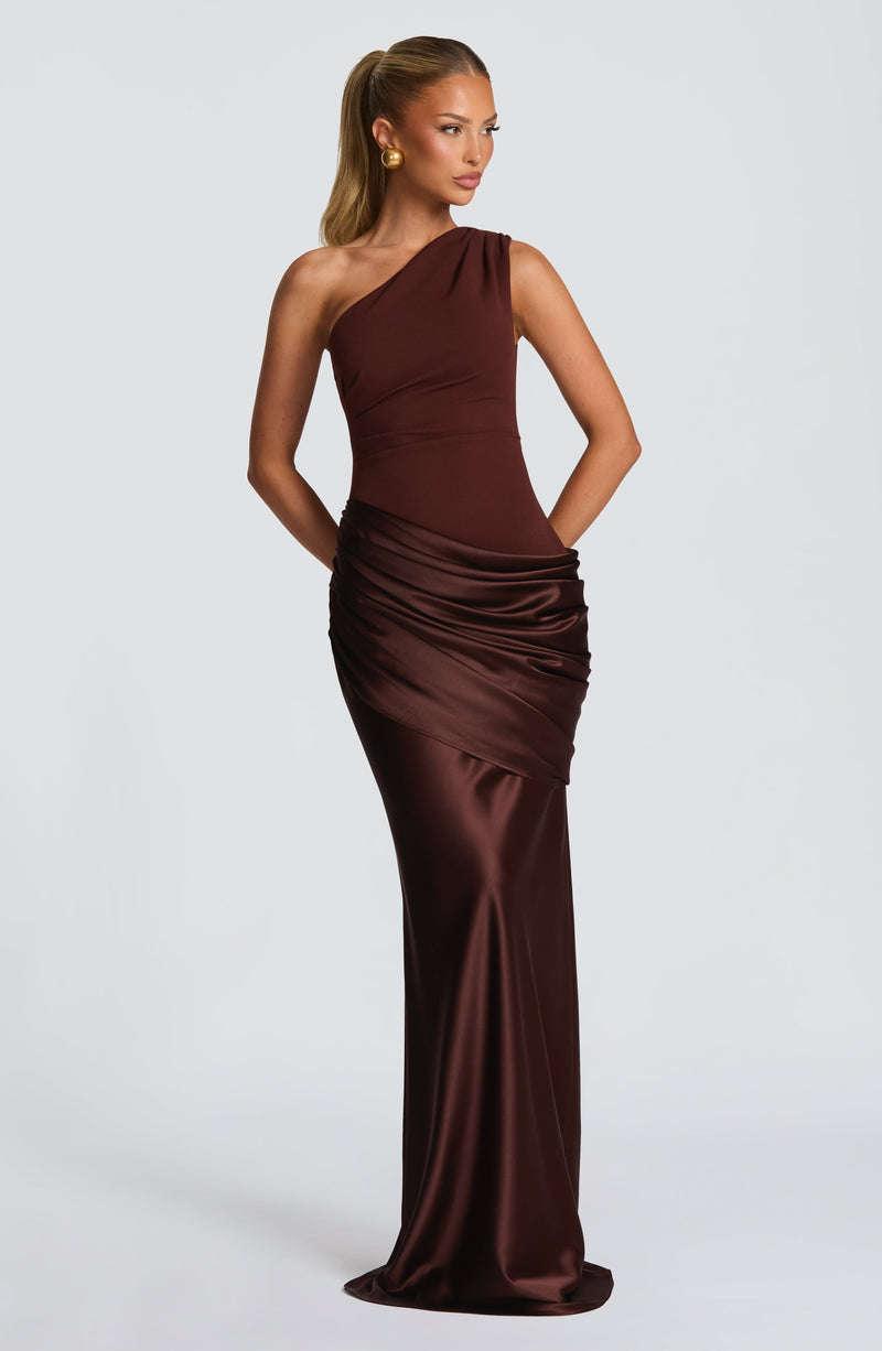 Sadona Maxi Dress - Plum Brown Dress Babyboo Fashion Premium Exclusive Design