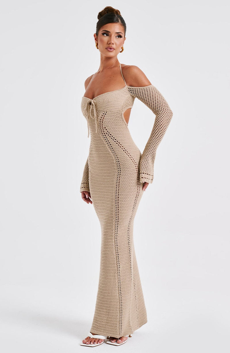 Samariah Maxi Dress - Beige Dress XS Babyboo Fashion Premium Exclusive Design