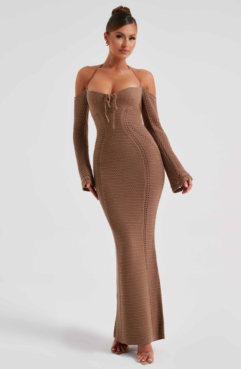Samariah Maxi Dress - Chocolate Dress Babyboo Fashion Premium Exclusive Design